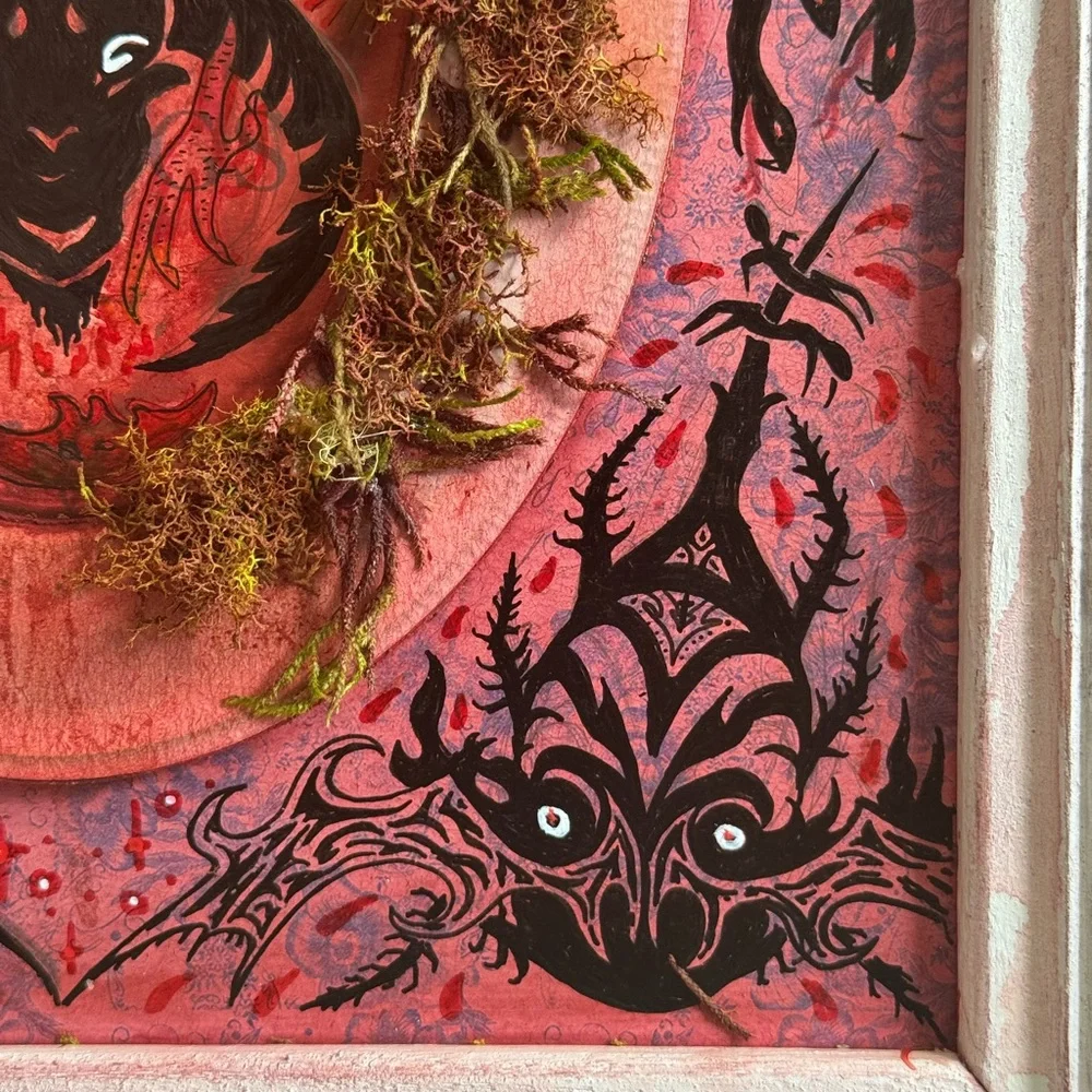 Original Art Home Wall Decor | "Blood Hebridean" Witchy Occult Pagan Macabre - Picture 6 of 7